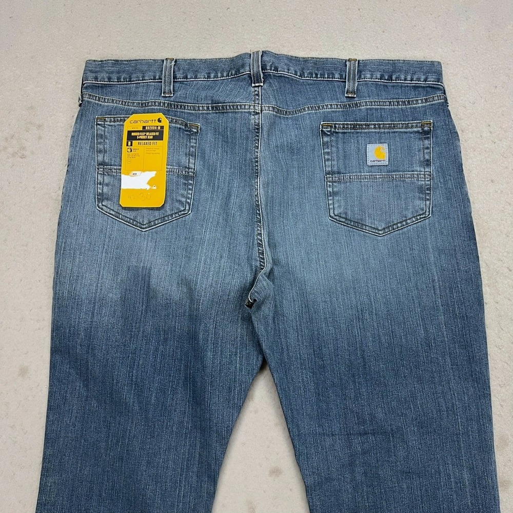NEW Carhartt Rugged Flex Relaxed Fit 5-Pocket Jeans Blue BD2804-M Mens 42x30